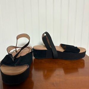 UGG Black Platform Sandals